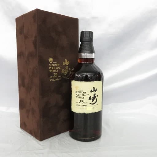 山崎 25年 2003ボトルイン ピュアモルト ベロアケースの買取参考画像