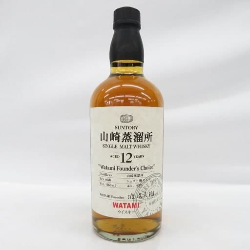 山崎蒸溜所 12年 ワタミファウンダーズチョイス シェリー樽モルトの買取参考画像