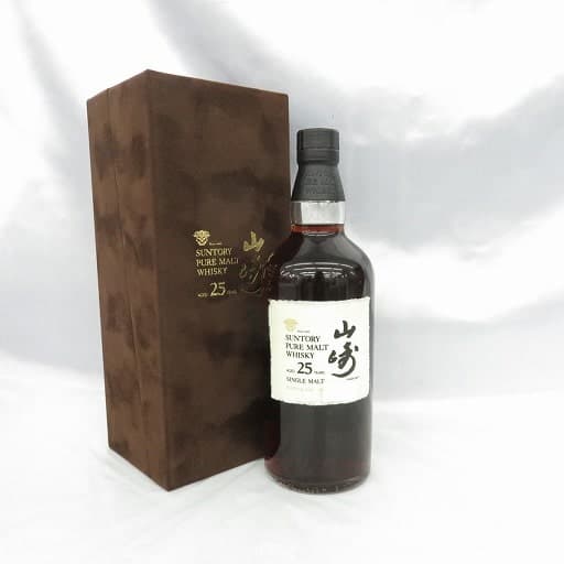 山崎 25年 2002ボトルイン ピュアモルト ベロアケースの買取参考画像