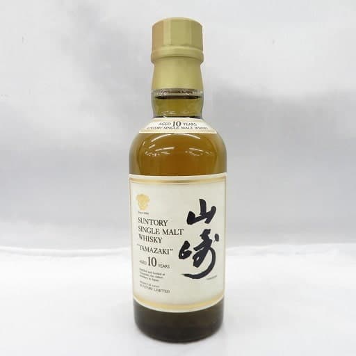 山崎 10年 ホワイトラベル シングルモルト 180ml ベビーボトルの買取参考画像