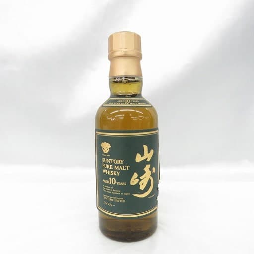 山崎 10年 グリーンラベル ピュアモルト 180ml ベビーボトルの買取参考画像