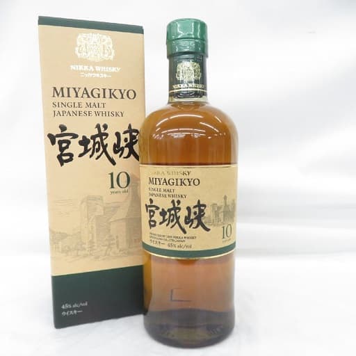 宮城峡 10年 シングルモルト 新ラベルの買取参考画像
