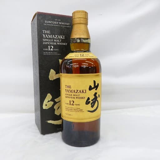 山崎 12年 シングルモルト ホログラムシール有の買取参考画像