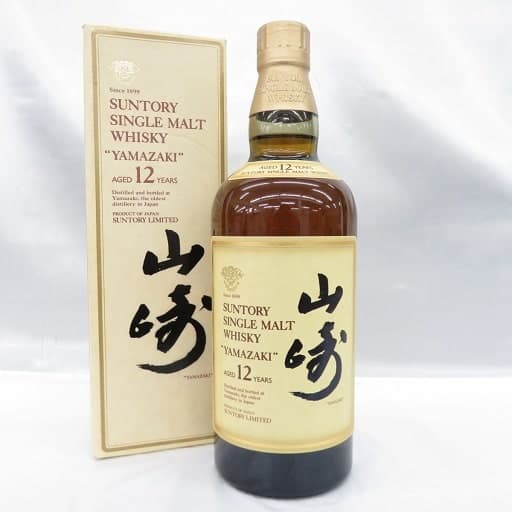 山崎 12年 シングルモルト 750ml 旧ラベルの買取参考画像